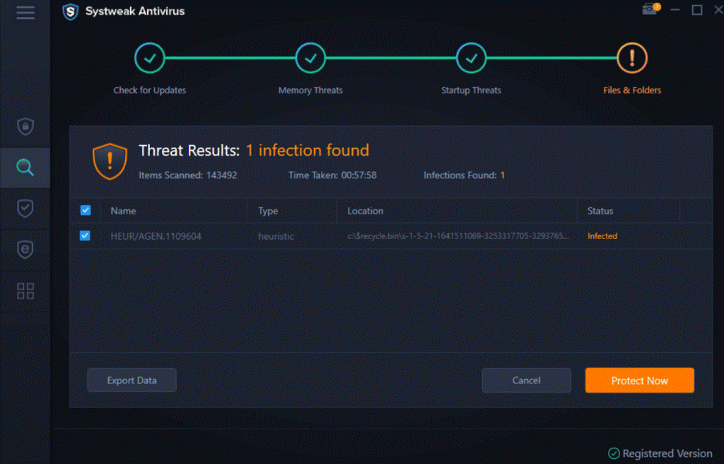 Threat results