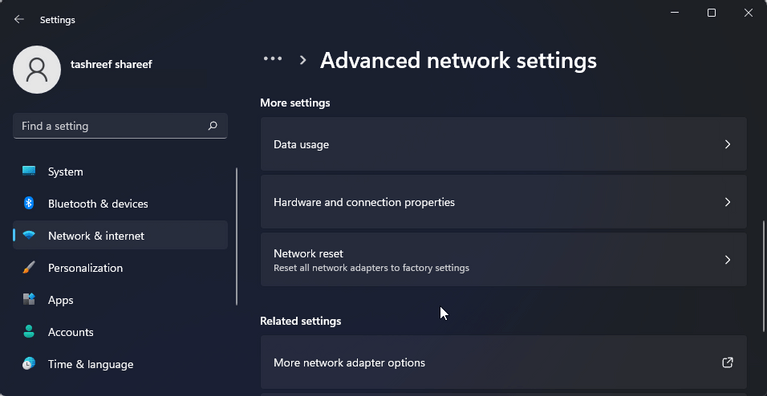  Reset Network Settings