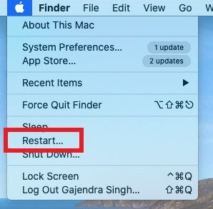  Restart your Mac