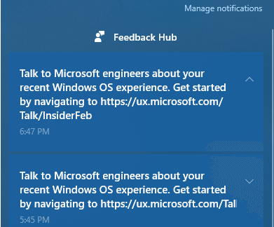  feedback notifications in windows 10 and 11