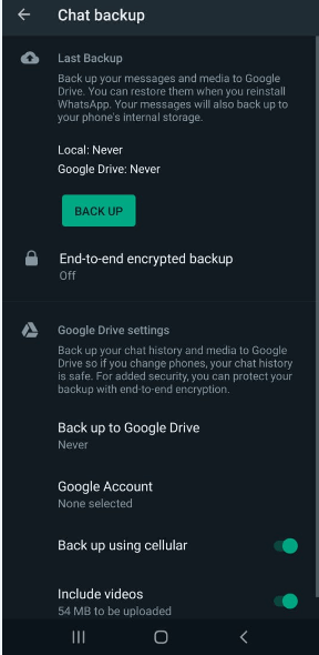 end to end encrypted backup