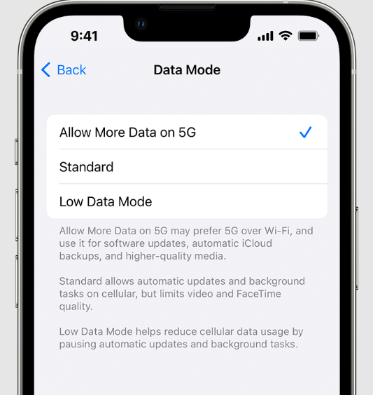 Allow More Data on 5G