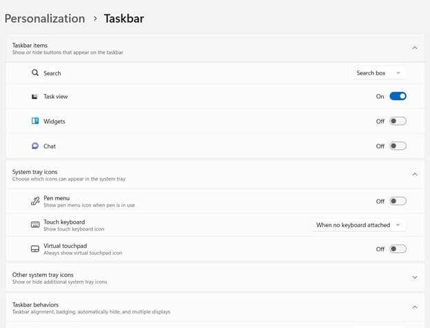  Hide Taskbar display