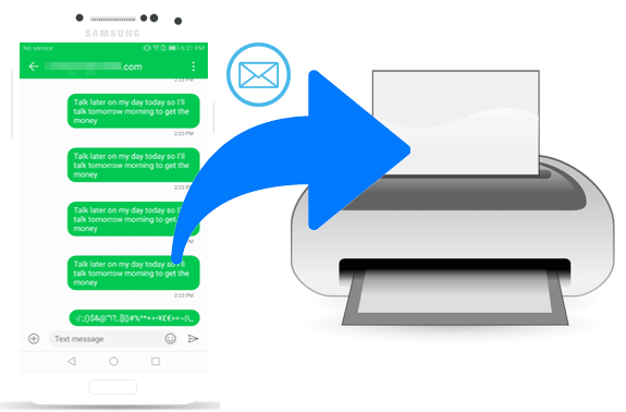Print Text Messages From Android Via Email