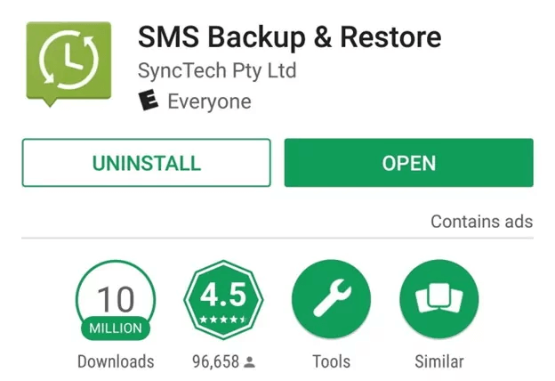  SMS Backup and Restore