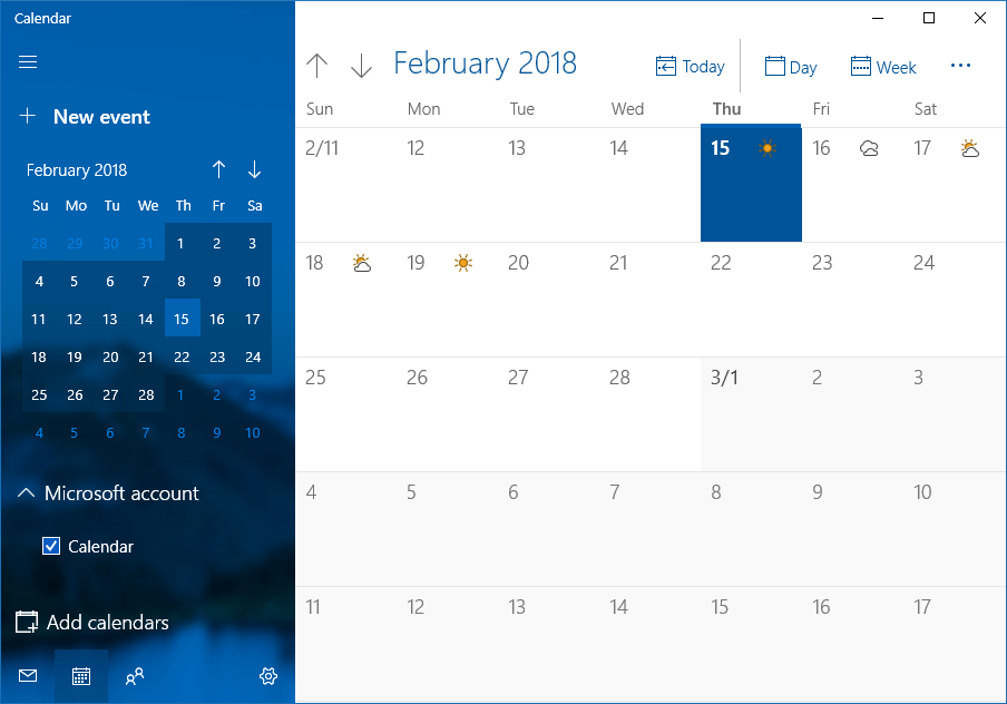 how to fix calendar app not working on Windows