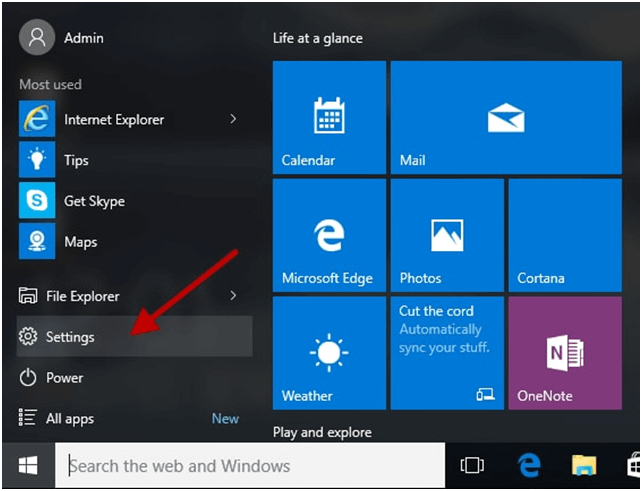admin setting page Windows 11