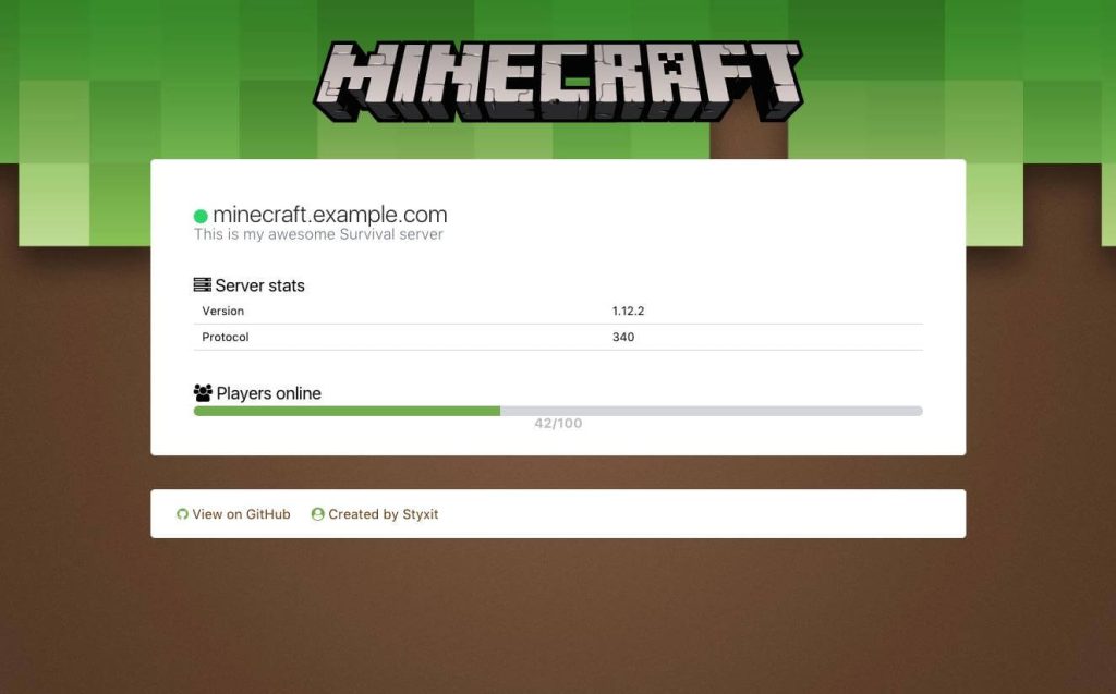 verify Minecraft server status
