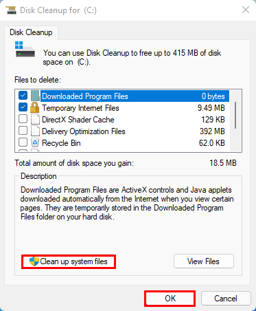 disk cleanup tool