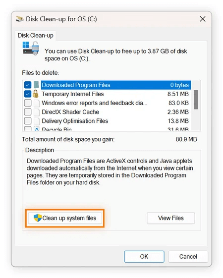 clean up system files