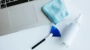 clean usb port with cotton swabs