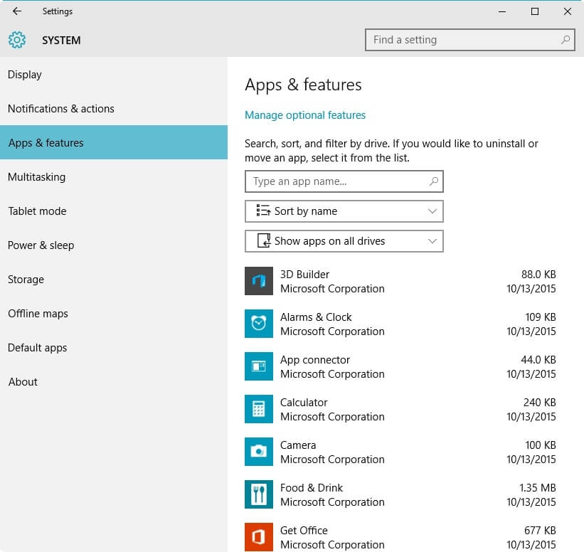 open settings