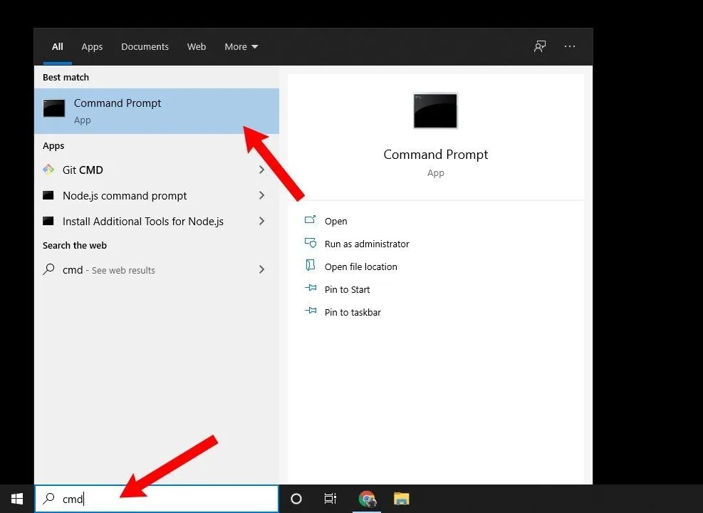 search for command prompt