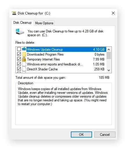 select the files and delete them