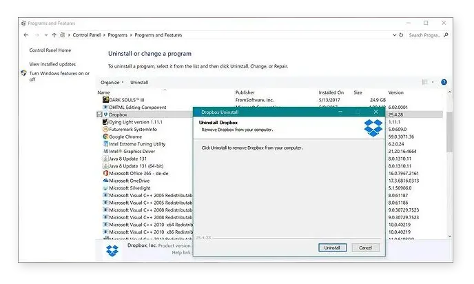 uninstall unwanted apps