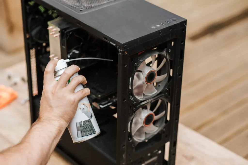 use compressed air can