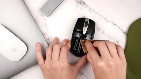 wipe the sensors of mouse to prevent damage