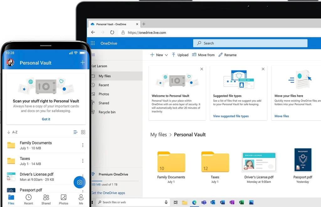 use cloud storage service to move files
