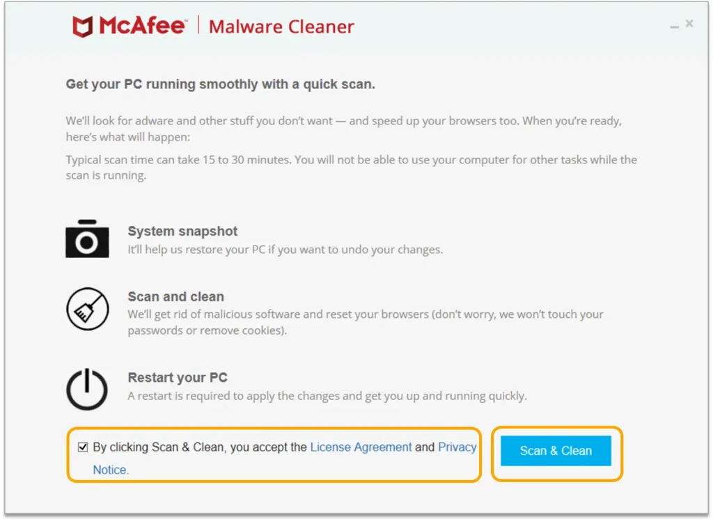 use a malware cleaner tool