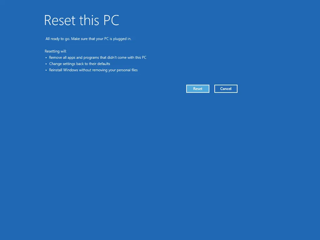 How to reset windows 11 pc