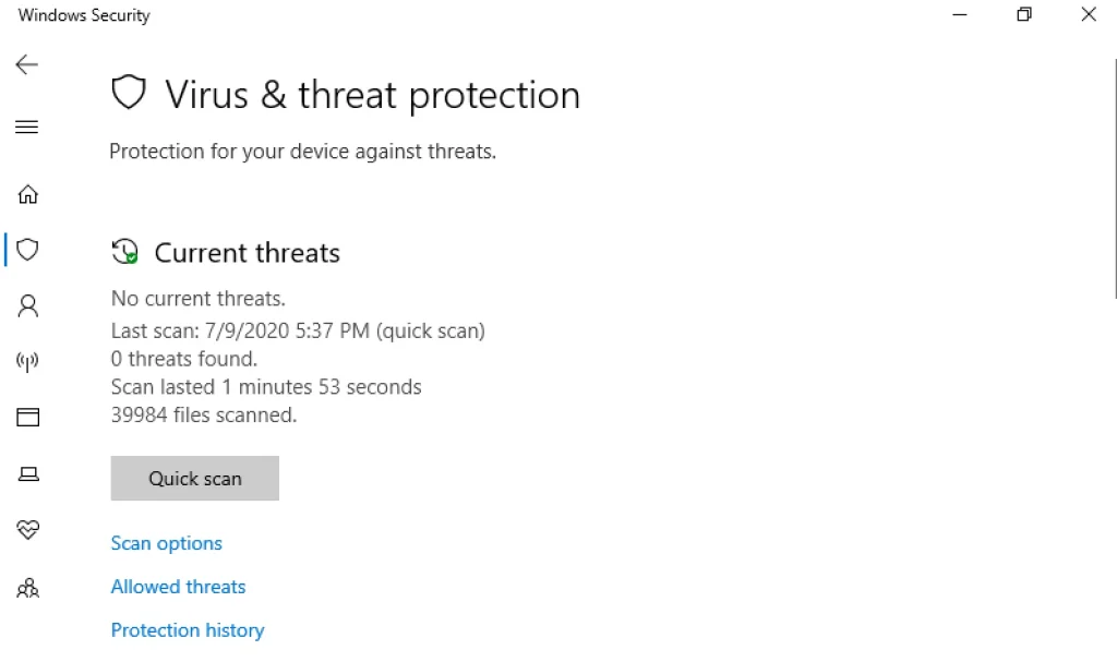 windows virus and threat protection