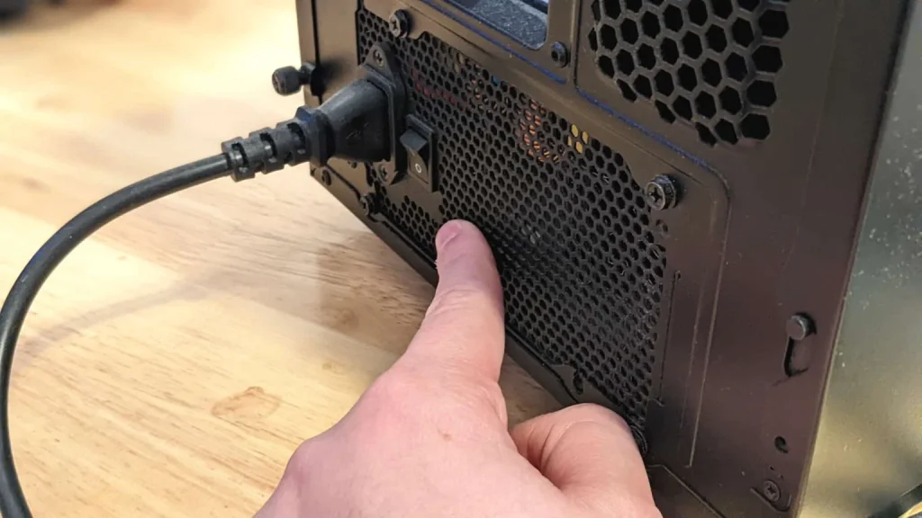 clean the power supply cable