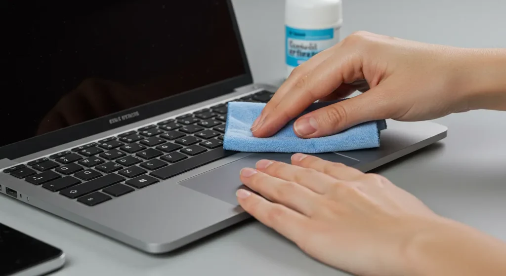 dry cleaning the pc trackpad