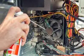 use compressed air to clean a cpu