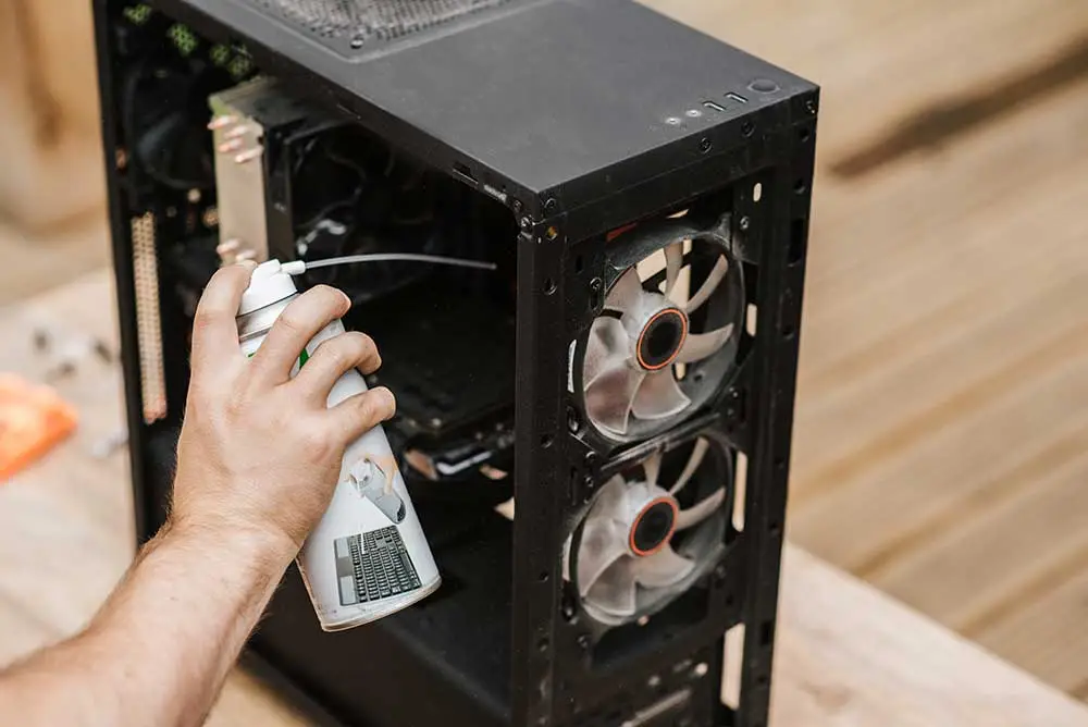 use compressed air to clean gpu 