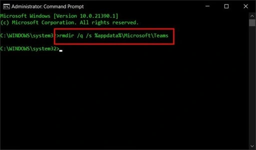 clear teams cache via cmd