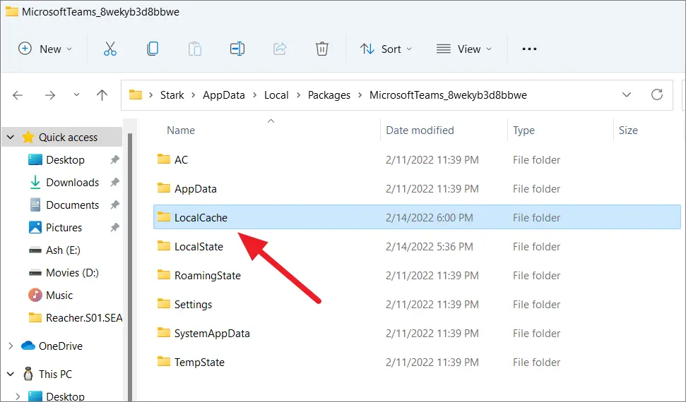 delete teams cache from folder