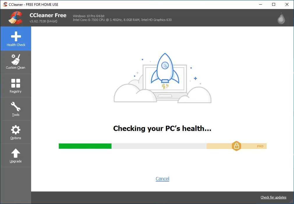 ccleaner health check