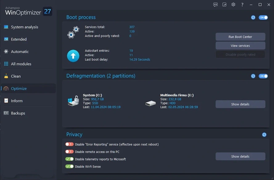 ashampoo win optimizer disk explorer 