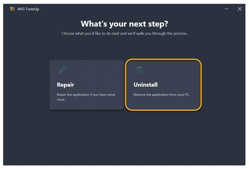 avg tune up software uninstaller