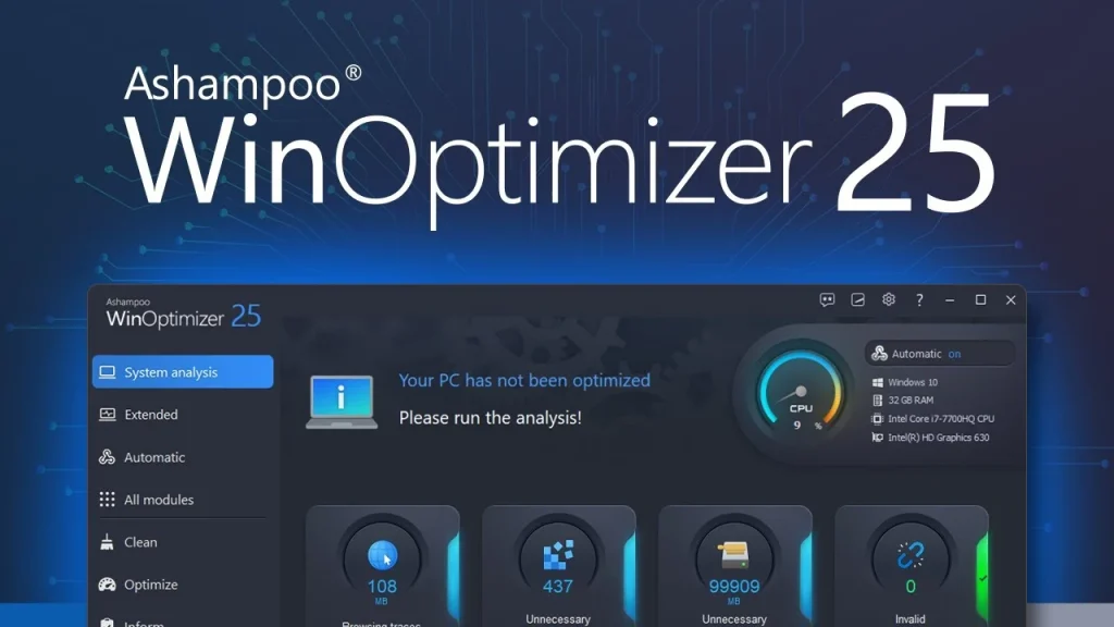 intro of Ashampoo WinOptimizer 