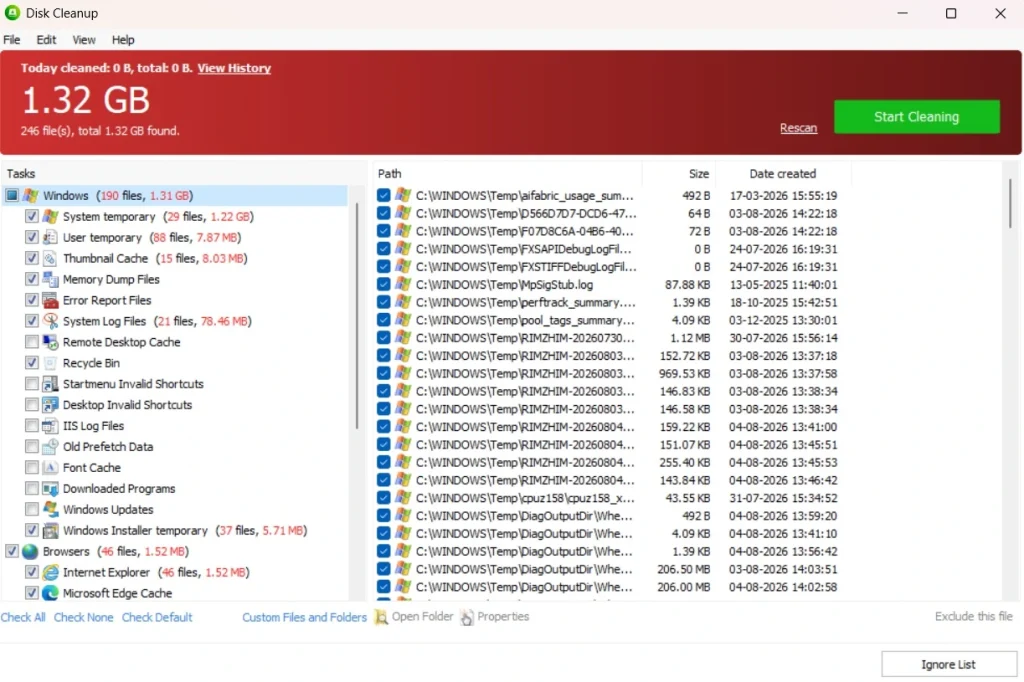 utilities disk cleaner