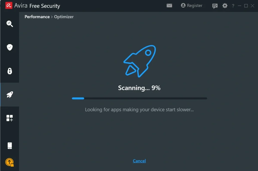 avira pc speed up scanning process