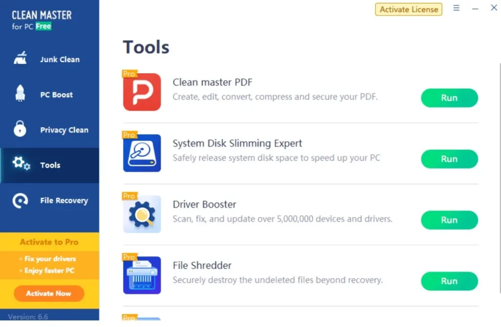 clean master pc driver booster