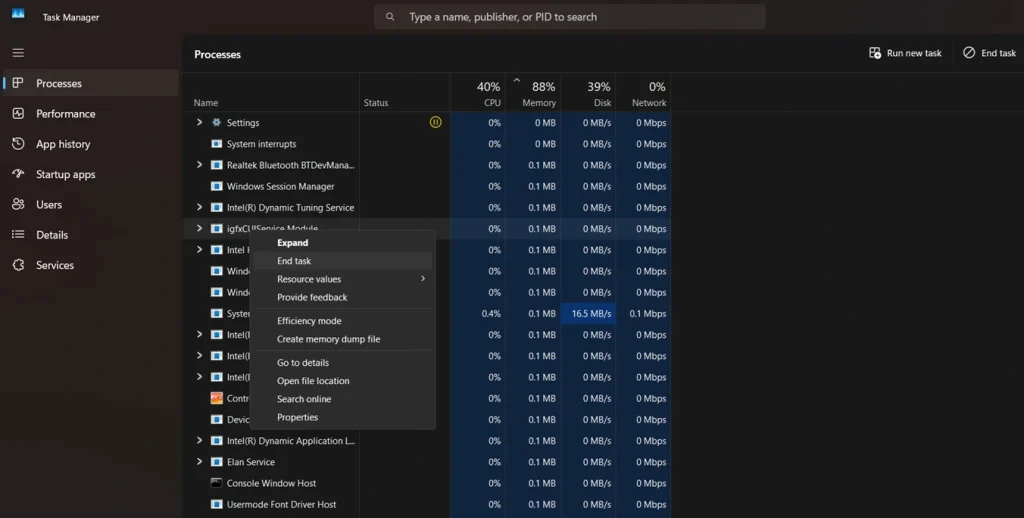 end task apps