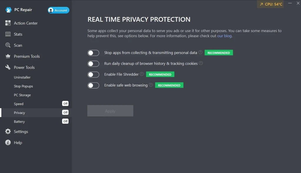 outbyte pc repair privacy tools