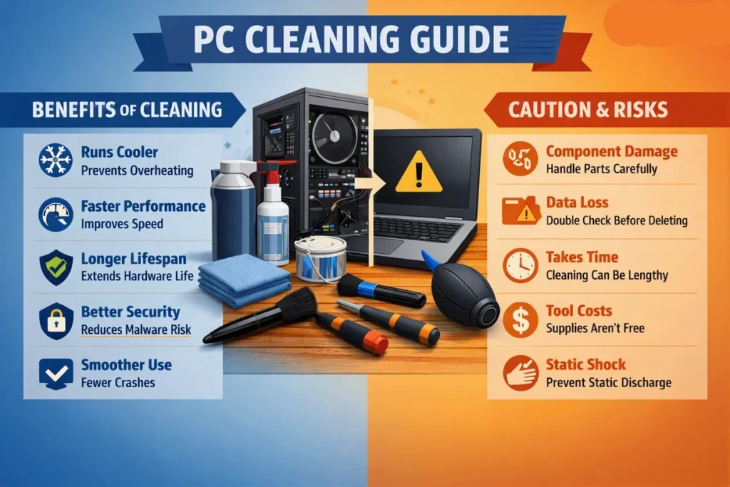 pc cleaning advantages disadvantages
