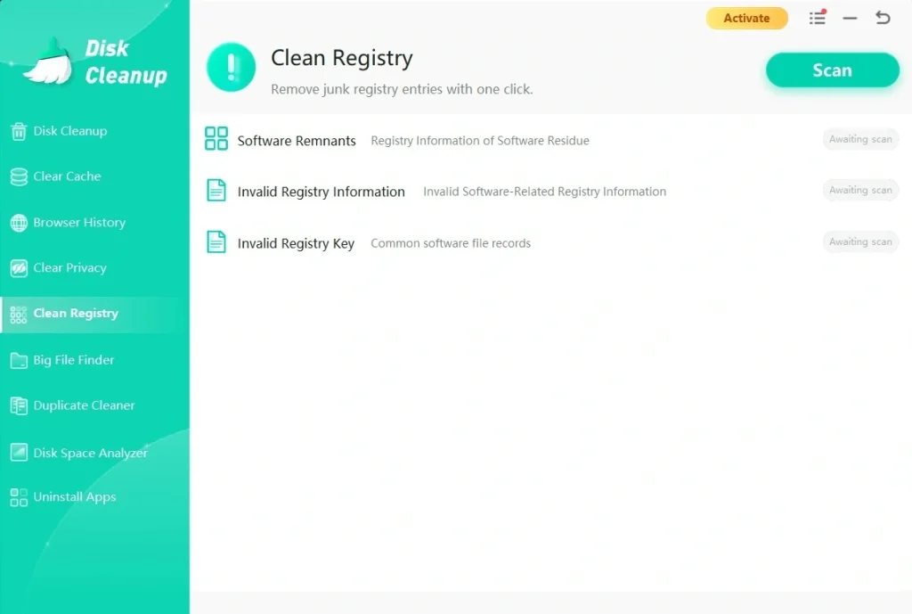 wmaster cleanup registry cleaner
