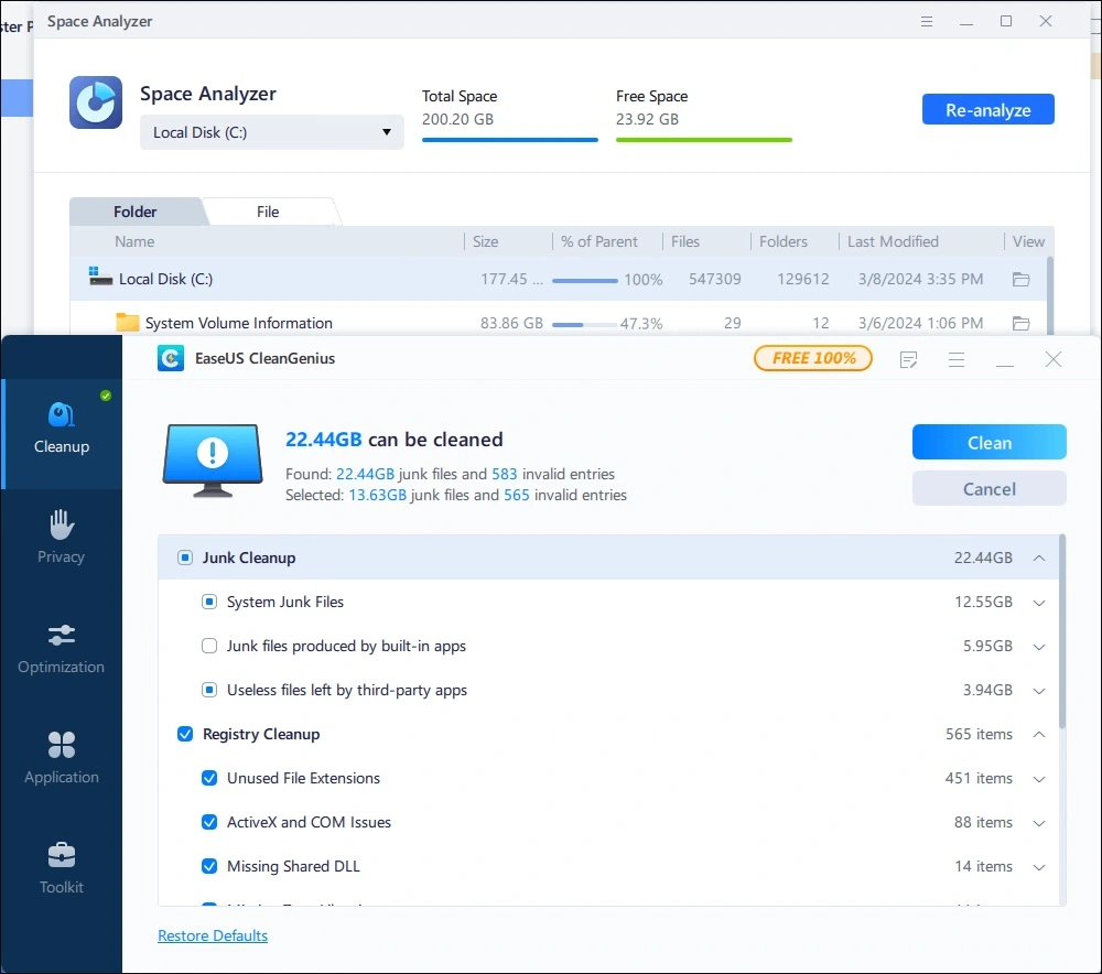 easeus cleangenius junk file cleaner