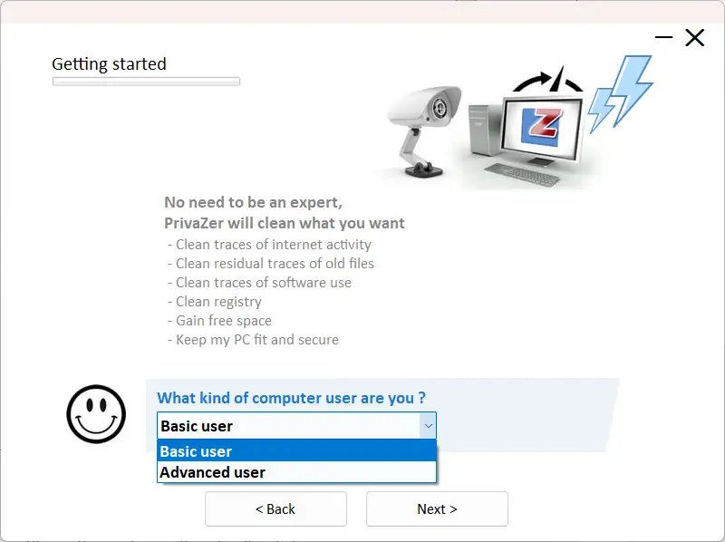 privazer basic and advanced mode