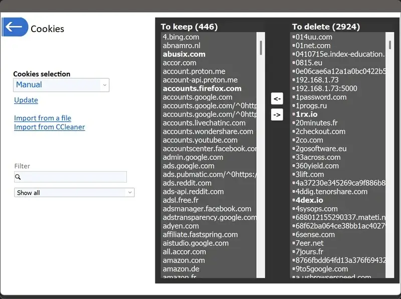 privazer cookies settings